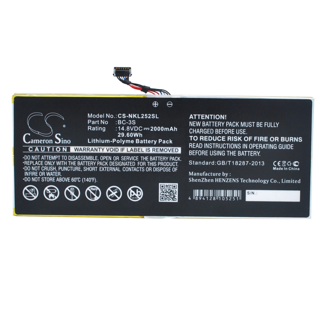 Batéria kompatibilné s Nokia CS-NKL252SL