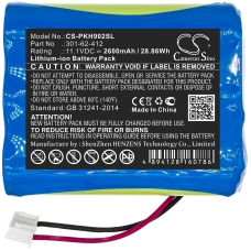 Kompatibilná náhrada batérie za Peaktech 301-62-412