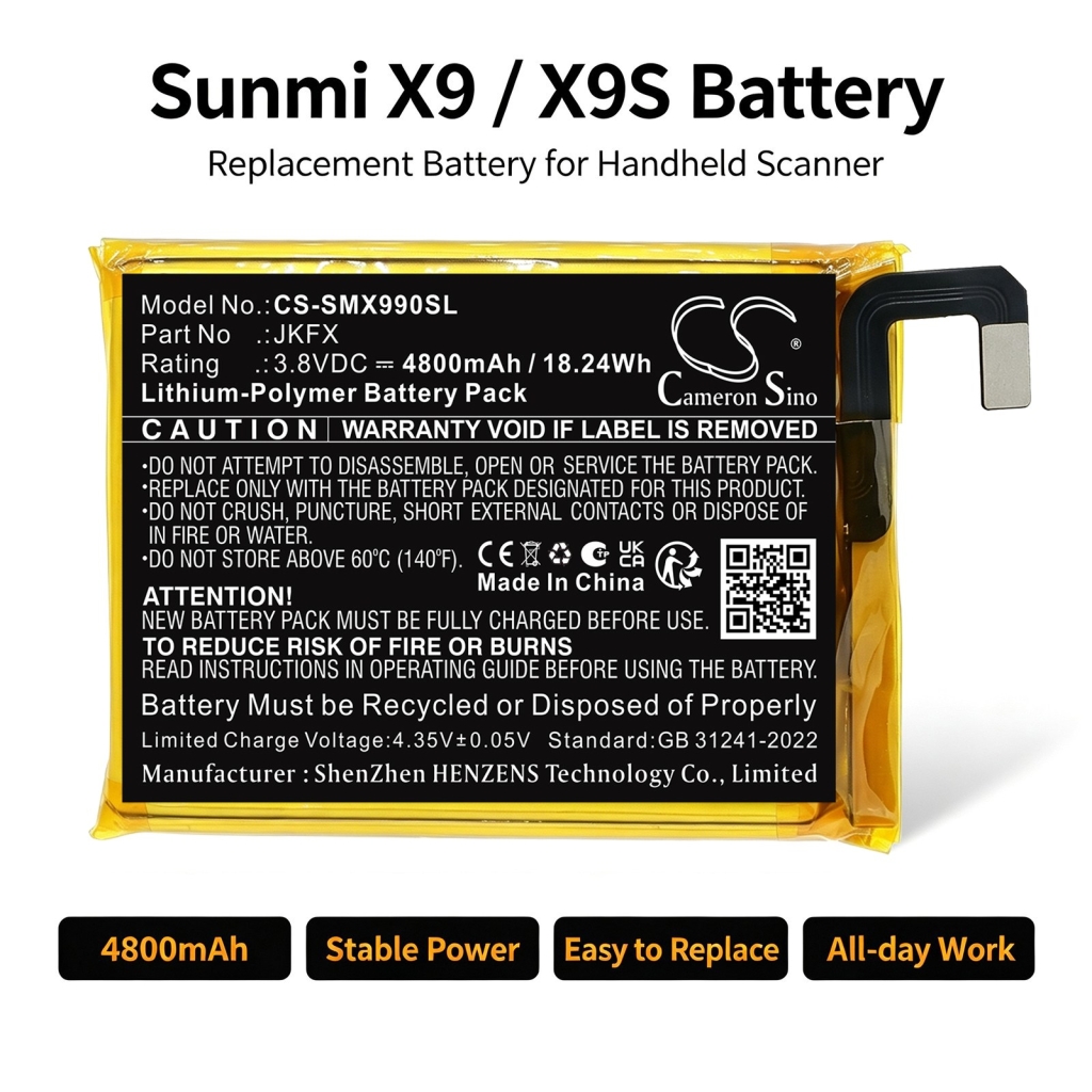 Batérie kompatibilné s Sunmi X9 X9 CS-SMX990SL
