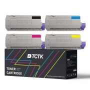 TCTK toner 46490608 4-balíček CMYK kompatibilný s OKI C 532 DN C 542 C 542 DN MC 563 MC 563 DN MC 573 MC 573 DN, nahrádza 46490608