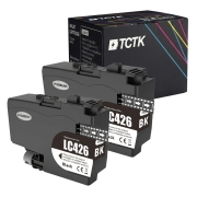 TCTK atramentové kazety LC426XLBK 2 ks čierna kompatibilné s Brother MFC-J 4335 DW 4340 DW 4535 DW 4540 DW XL, nahrádza LC426XLBK