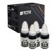 TCTK Atramentové náplne GI-490BK sada 4 ks čierna kompatibilný s Canon PIXMA G1400 G1410 G1411 G2400 G2410 G2411 G3400 G3410 G3411 G4400 G4410 G4411