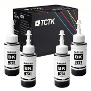 TCTK Atramentové náplne 100ml sada 4 ks čierna kompatibilný s Epson L1800 Epson L1800, L800 Epson L800, L805 Epson L805, L810 Epson L810, L850 Epson L850