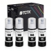 TCTK Atramentové náplne E-108BK sada 4 ks čierna kompatibilný s Epson L8000 Series L18050 L8050 L8100