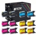 TCTK Atramentové náplne LC-12 sada 4 ks čierna kompatibilný s Brother DCP-J 525 N W, pre DCP-J 540 N, pre DCP-J 725 DW, pre DCP-J 740 N, pre DCP-J 925 DW N, pre DCP-J 940 N-B N-W, nahrádza LC12BK