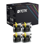 TCTK Atramentové náplne LC-127 sada 4 ks čierna kompatibilný s Brother DCP-J 4110 DW W, MFC-J 4310 DW, MFC-J 4410 DW, MFC-J 4510 DW, MFC-J 4610 DW, MFC-J 4710 DW, nahrádza LC127XLBK