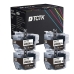 TCTK Atramentové náplne LC-422XL sada 4 ks čierna kompatibilný s Brother MFC-J 5340 DW, MFC-J 5340 DWE Ecopro, MFC-J 5345 DW, MFC-J 5740 DW, MFC-J 6540 DW DWE, MFC-J 6590 DW, nahrádza LC422XLBK