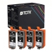 TCTK Atramentové náplne C-35BK sada 4 ks čierna kompatibilný s Canon PIXMA iP100 iP100B iP110, pre PIXMA TR150 with battery