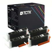 TCTK Atramentové náplne CLI-581XXLBK sada 4 ks čierna kompatibilný s Canon PIXMA TS 6100 6150 6151 6200 6220 6240 6241 6250 6251 6300 6350 6351 705 8100 8120 8150 8151 8152 8200, nahrádza 1998C001