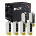 TCTK Atramentové náplne 891 sada 4 ks čierna kompatibilný s Epson Office B40W BX300F BX300FW BX310FN, Stylus BX600FW BX610FW D120 D78 D92 DX4000 DX4050 DX4400 DX4450 DX5000 DX5050 DX6000 DX6050