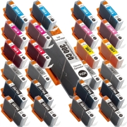 TCTK Atramentové náplne PFI-300CO PFI-300C PFI-300GY PFI-300MBK PFI-300M PFI-300PBK PFI-300PC PFI-300PM PFI-300R PFI-300Y sada 20 ks viacfarebná (po 2 ks) kompatibilný s Canon imagePROGRAF PRO-300