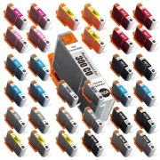 TCTK Atramentové náplne PFI-300CO PFI-300C PFI-300GY PFI-300MBK PFI-300M PFI-300PBK PFI-300PC PFI-300PM PFI-300R PFI-300Y sada 40 ks viacfarebná (po 4 ks) kompatibilný s Canon imagePROGRAF PRO-300