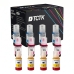 TCTK Atramentové náplne E-101C E-101M E-101Y sada 12 ks CMY (po 4 ks) kompatibilný s Epson EcoTank L14150 L4150 L4160 L4260 L4266 L6160 L6170 L6176 L6190 L6260 L6270 L6276 L6290