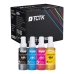 TCTK Atrament T6641 T6642 T6643 T6644 Sada 4 ks CMYK kompatibilné s Epson EcoTank ET-14000 ET-2500 ET-2650 L355 L382 L555, nahradzuje C13T66414A C13T664140