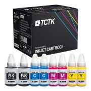 TCTK atrament 1603C001 GI-590 BK GI-590 C GI-590 M GI-590 Y 8 ks CMYK kompatibilný s Canon PIXMA G1500 G1501 G1510 G1515 G2500 G2501 G2510, nahrádza 1603C001