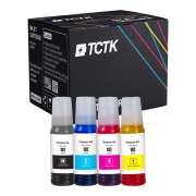 TCTK Atrament 102 sada 4 ks CMYK kompatibilný s Epson EcoTank ET-15000 ET-2700 ET-2750 ET-2800 ET-2850 ET-3750 ET-3850 ET-4750 ET-4850 WorkForce ST-2000, nahrádza C13T03R140