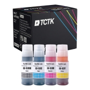 TCTK Atrament T6641 T6642 T6643 T6644 Sada 4 ks CMYK kompatibilné s Epson EcoTank ET-14000 ET-2500 ET-2650 L355 L382 L555, nahradzuje C13T66414A C13T664140