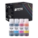 TCTK Atrament T6641 T6642 T6643 T6644 Sada 4 ks CMYK kompatibilné s Epson EcoTank ET-14000 ET-2500 ET-2650 L355 L382 L555, nahradzuje C13T66414A C13T664140