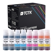 TCTK Atrament T6641 T6642 T6643 T6644 Sada 8 ks CMYK kompatibilný s Epson EcoTank ET-14000 ET-16500 ET-2500 ET-2550 ET-2600 ET-4500 L355, nahradzuje C13T66414A C13T664140