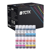 TCTK Atrament T6641 T6642 T6643 T6644 Sada 12ks 3x CMYK kompatibilné s Epson EcoTank ET-14000 ET-2500 ET-2550 ET-4500 L120 L210 L310 L355 L382 L555, nahrádza C13T66414A C13T664140