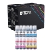 TCTK Atrament T6641 T6642 T6643 T6644 Sada 12ks 3x CMYK kompatibilné s Epson EcoTank ET-14000 ET-2500 ET-2550 ET-4500 L120 L210 L310 L355 L382 L555, nahrádza C13T66414A C13T664140