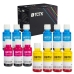 TCTK Atramentové náplne 70ml GT52M GT52Y sada 9 ks CMY (po 3 ks) kompatibilný s HP DeskJet GT 5810 5820 5822, Ink Tank 115 118 310 311 315 318 319 410 411 412 415 416 418 419, Smart Tank 500 502 508