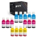 TCTK Atramentové náplne 70ml GT52M GT52Y sada 12 ks CMY (po 4 ks) kompatibilný s HP DeskJet GT 5810 5820 5822, Ink Tank 115 118 310 311 315 318 319 410 411 412 415 416 418 419, Smart Tank 500 502 508