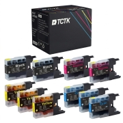TCTK atramentové kazety LC-12 LC12 12 balenie CMYK kompatibilné s Brother DCP-J525N J525W J540N J725DW, MFC-J280W J425W J430W, nahrádza LC12BK