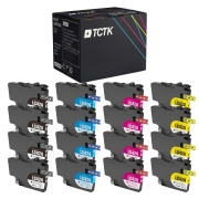 TCTK atramentové kazety 16-pack LC-424 BK C M Y kompatibilné s Brother DCP-J 1200 DCP-J 1200 DW DCP-J 1200 W DCP-J 1200 WE, nahrádza LC424BK