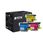 TCTK atramentové kazety LC-1100 sada 3 ks CMY kompatibilné s Brother DCP-145 C DCP-J125 MFC-295 CN MFC-J615 W, nahrádza LC1100C