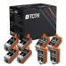TCTK Atramentové náplne C-35BK C-36C sada 8 ks 4x čierna 4x azúrová kompatibilný s Canon PIXMA iP100 iP100B iP110, pre PIXMA TR150 with battery