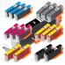 TCTK Atramentové náplne CLI-551XL CLI-551XL CLI-551XL CLI-551XL CLI-551XL sada 15 ks viacfarebná (po 3 ks) kompatibilný s Canon PIXMA IP 7200 7240 7250 8700 8720 8750, nahrádza 6443B001