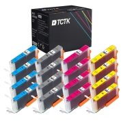 TCTK Atramentové náplne CLI-551XL CLI-551XL CLI-551XL CLI-551XL CLI-551XL sada 20 ks viacfarebná (po 4 ks) kompatibilný s Canon PIXMA IP 7200 7240 7250 8700 8720 8750, PIXMA IX 6800, nahrádza 6443B001
