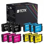 TCTK atramentové kazety 18XL 4 balenie CMYK kompatibilné s Epson Expression Home XP-100 XP-102 XP-200 XP-202 XP-205 XP-210 XP-212 XP-215 XP-225, nahrádza C13T18114012