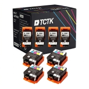 TCTK Atramentové náplne 266 267 sada 8 ks 4x čierna 4x Multi-Color kompatibilný s Epson WorkForce WF-100 W, WorkForce WF-110 W, nahrádza C13T26614010