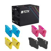 TCTK atramentové kazety 27 27XL 8 ks CMYK kompatibilné s Epson WorkForce WF-3600 WF-3620 DWF WF-3640 DTWF WF-7110 DTW, nahrádza C13T27014012