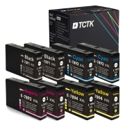 TCTK atramentové kazety T7891XXL T7892XXL T7893XXL T7894XXL sada 8 ks CMYK kompatibilné s Epson WorkForce Pro WF-5100 WF-5110 DW WF-5190 DW, nahrádza C13T789140