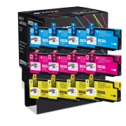 TCTK Atramentové náplne 963XL 963XL 963XL sada 12 ks CMY (po 4 ks) kompatibilný s HP OfficeJet Pro 9010 9012 9013 9014 9015 9016 9018 9019 9020 9022 9023 9025 9026 9027 9028 9029, nahrádza 3JA27AE