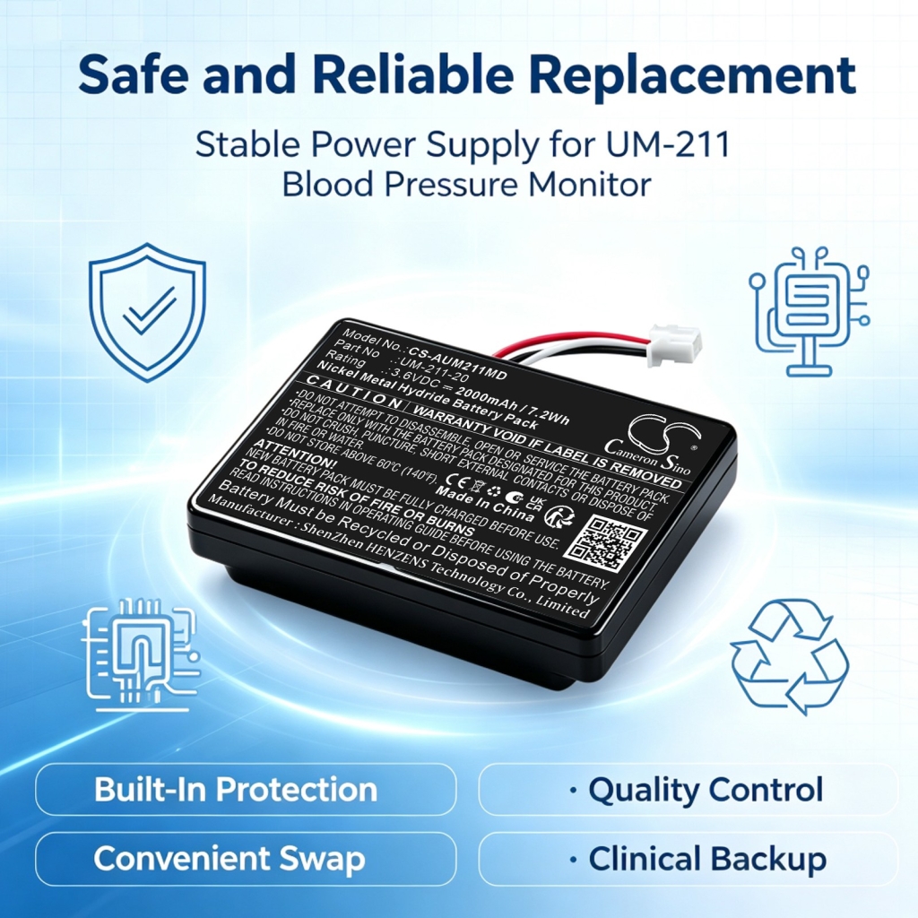 Batérie kompatibilné s A&D Medical UM-211 Upper Arm Pressure Monitor CS-AUM211MD