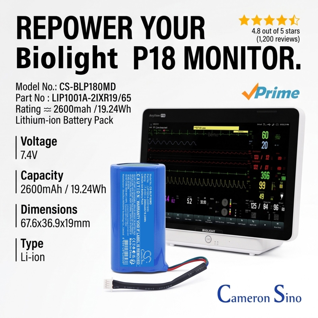 Batéria kompatibilné s Biolight CS-BLP180MD