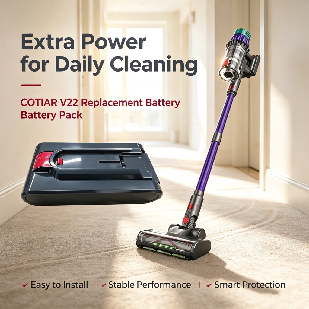 Batérie kompatibilné s COTIAR V22 V22 650W Cordless Vacuum Cleaner 55kPa Suction Power Brushless Vacuum CS-CTR220VX
