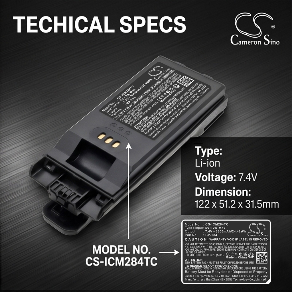 Batéria kompatibilné s Icom CS-ICM284TC