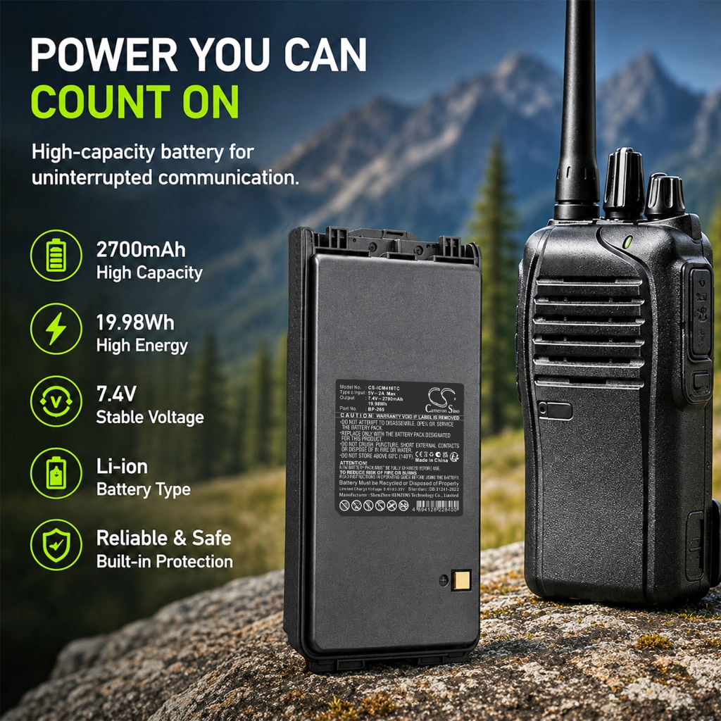 Batéria kompatibilné s Icom CS-ICM410TC