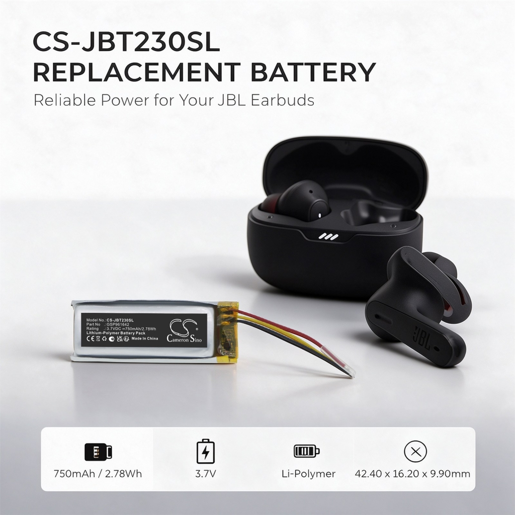 Batérie kompatibilné s JBL Tune 230NC Charging Case Beam 230NC Charging Case Beam Earbuds charging Case CS-JBT230SL