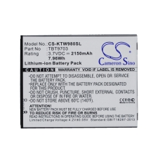 Kompatibilná náhrada batérie za K-Touch TBT9703