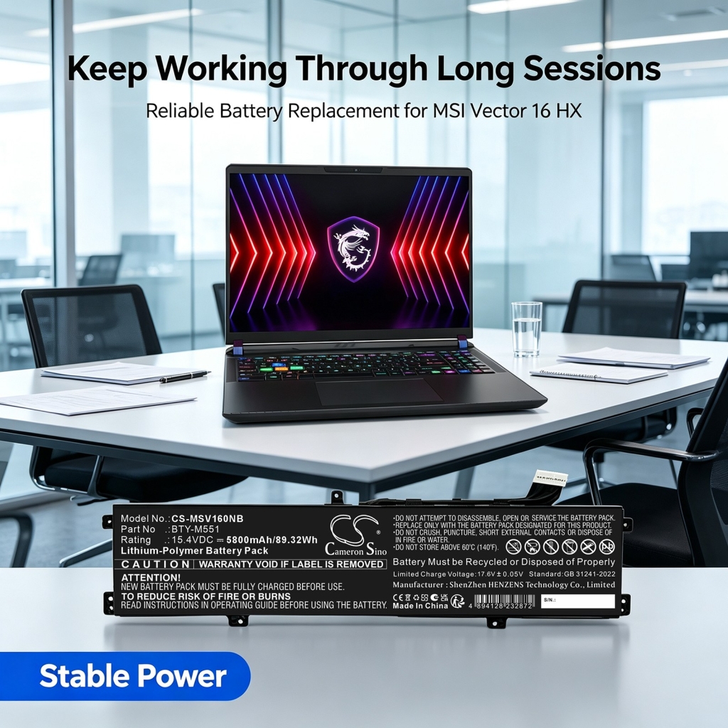 Batérie kompatibilné s MSI Vector 16 16 HX 16 HX A13V CS-MSV160NB