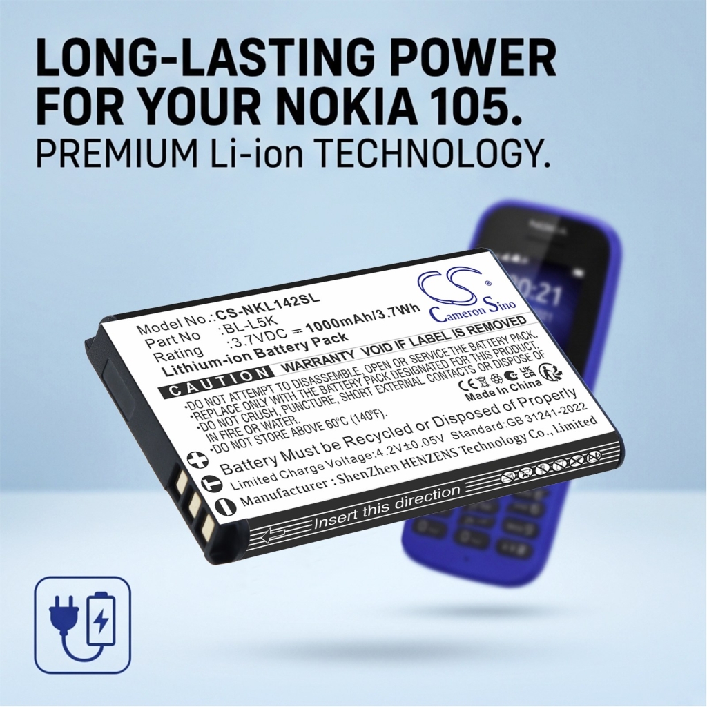 Batéria Nahrádza Nokia BL-L5K