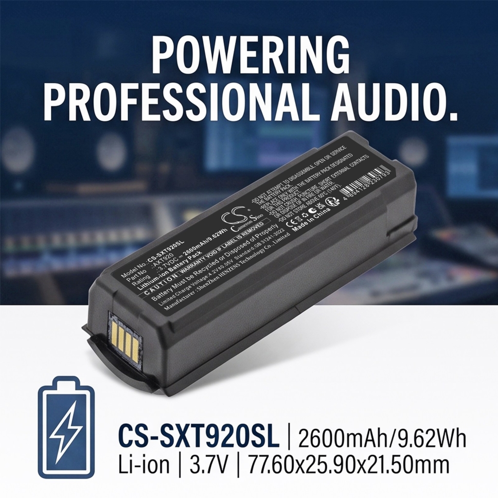 Batérie kompatibilné s Shure Axient AXT400 receiver CS-SXT920SL