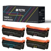 TCTK Toner 504A 507A CRG-723 sada 4 ks CMYK kompatibilný s Canon i-SENSYS LBP7780Cx, imageRUNNER LBP5480, pre LaserJet 500 color M551dn M551n M551xh M570 M575, nahrádza CE250A